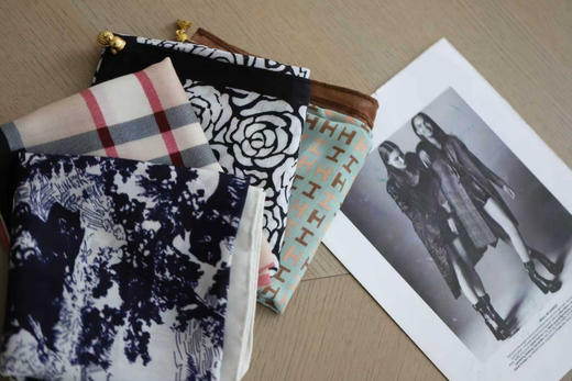 丝羊毛真丝方巾 商品图7