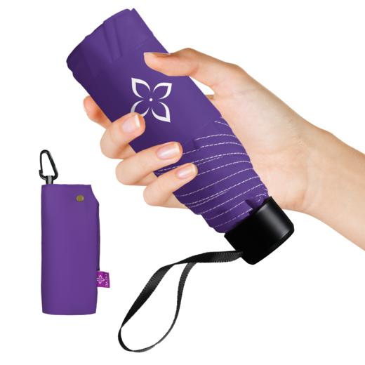 紫丁香"合宜一号"纯色晴雨伞 8骨五折伞 商品图8