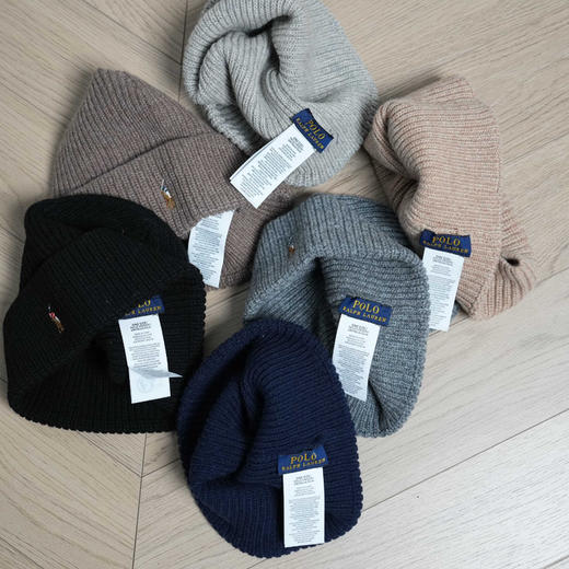 【开放日忙 秒杀价已调 直接拍】返场 原单拉夫 男女同款 RL 6色 羊毛 彩色小马仔刺绣针织帽 商品图13