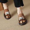 【预售5天】真皮厚底乐福鞋，英伦风小皮鞋一脚蹬单鞋HCYYHD&5841 商品缩略图4