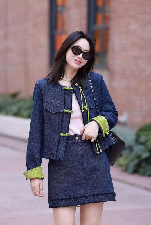 MRFEITO品牌女装！！3770 时装新中式撞牛仔100%棉单件外套-喜出 商品图0