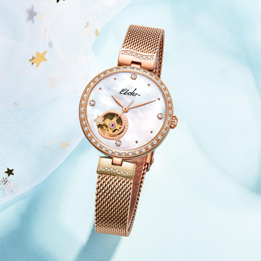 依波（EBOHR）自动机械镂空女表星空简约时尚5639 商品图4