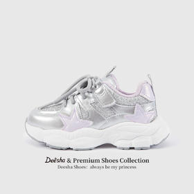 笛莎Deesha 女童童鞋2025冬季新款加绒低帮运动鞋