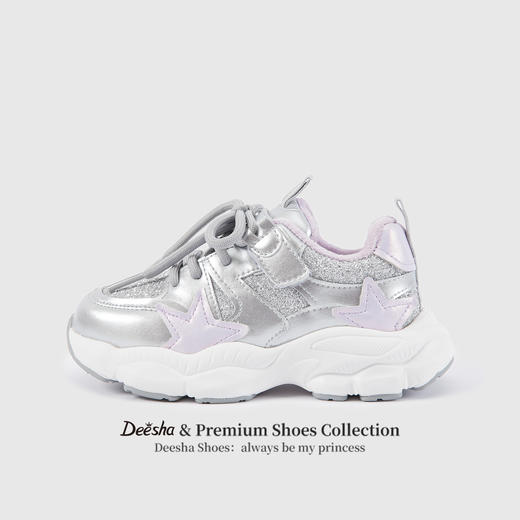 笛莎Deesha 女童童鞋2025冬季新款加绒低帮运动鞋 商品图0