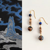 【浣溪沙·虎眼石耳环】敦煌小众国风原创手作天然石 蓝色耳环文艺复古新中式高级感耳饰品 商品缩略图0
