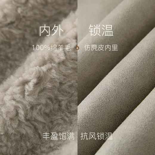【100绵羊毛】三彩2025冬季新款立领皮草毛毛外套中长简约M 商品图3