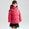 笛莎Deesha 2025冬季女童抗菌绒三防甜美木耳边连帽羽绒服 商品缩略图2