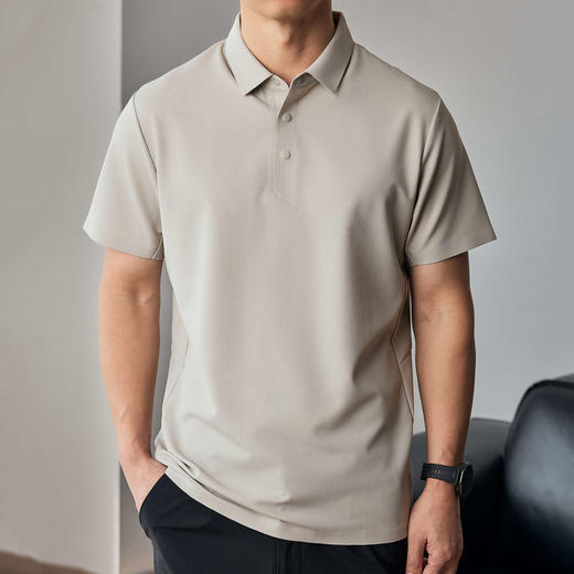 墨麦客男装凉感短袖POLO衫男2025夏季新款薄款华夫格男士翻领t恤 商品图1