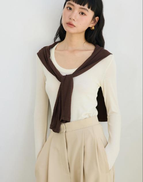 老米优品🎈3-5天！小立领/大圆领《品质款秋冬肌底衣 🍂醋酸天丝羊毛  面膜打底tee》软糯又温暖 ， 质感nice~ 礼袋包装 加赠羊毛专用天然樟木球 防虫防蛀防霉 商品图12