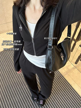 SMF* Rove潮品莫代尔棉拉链外套➕直筒裤子套装