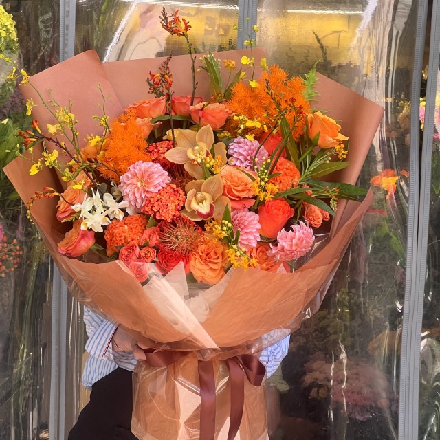 橘色系混搭花束（款2）
