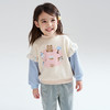 笛莎Deesha 2025冬季女童时尚甜美拼色印花半高领加绒卫衣 商品缩略图0