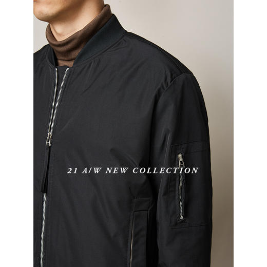 墨麦客秋季棒球领飞行服夹克男士加厚保暖棉服外套8531 商品图2