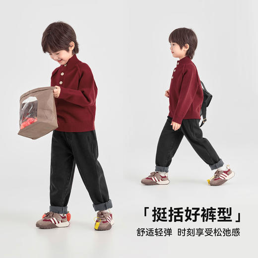 【件件底价，童装双倍积分】多多家男童加绒牛仔裤2025新款秋冬季冬11224 商品图1