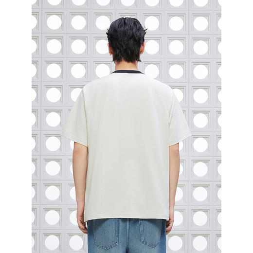 GXG男装 圆领T恤运动风撞色上衣凉感短袖针织 2025夏季新品 商品图3