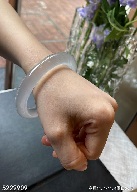 高冰近玻璃种圆镯【5222909】圈口56.7~具体价格微信咨询 商品图5