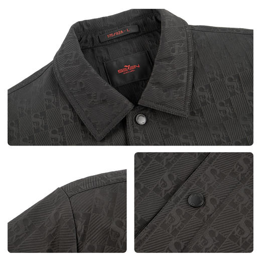 【黄金鲜羽绒】柒牌夹克羽绒服男士冬季翻领休闲上衣白鸭绒外套129E70910 商品图3