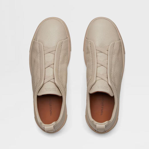 ZEGNA 杰尼亚 男士鹿皮 Triple Stitch™ 休闲运动鞋 卡其色 LHCVO S4667Z DIN 商品图1