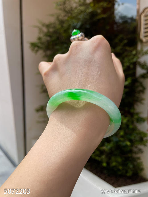 冰飘翠手镯【5072203】圈口48.5~具体价格微信咨询 商品图3