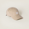 Miu Miu 女士字母徽标刺绣牛仔棒球帽 卡其色 5HC369 2CR1 F0D2X 商品缩略图0
