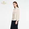 乔万尼2025秋新品精致珍珠白顺滑荷叶领通勤衬衫ED3C313 商品缩略图2
