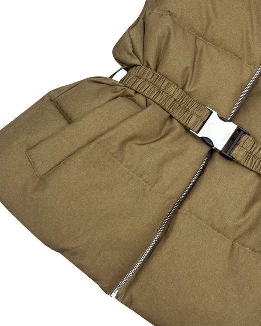 女款三角标连帽羽绒马甲P00 商品图2