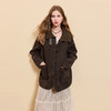 三彩2025冬季新款仿麂皮环保皮草毛毛外套立领中长两面穿宽松M 商品缩略图1