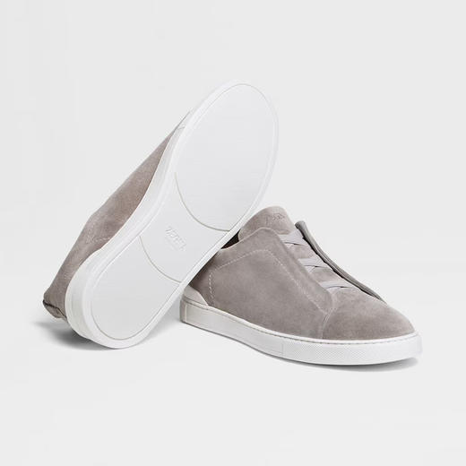 ZEGNA 杰尼亚 男士绒面革 Triple Stitch™ 休闲运动鞋 灰色 LHSOY S4667Z GME 商品图2
