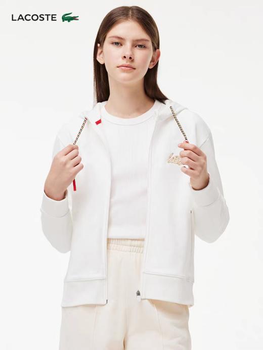 【5.3折】5楼法国鳄鱼LACOSTE女装时尚拉链连帽卫衣|SF5442原价1490折后价790 商品图1