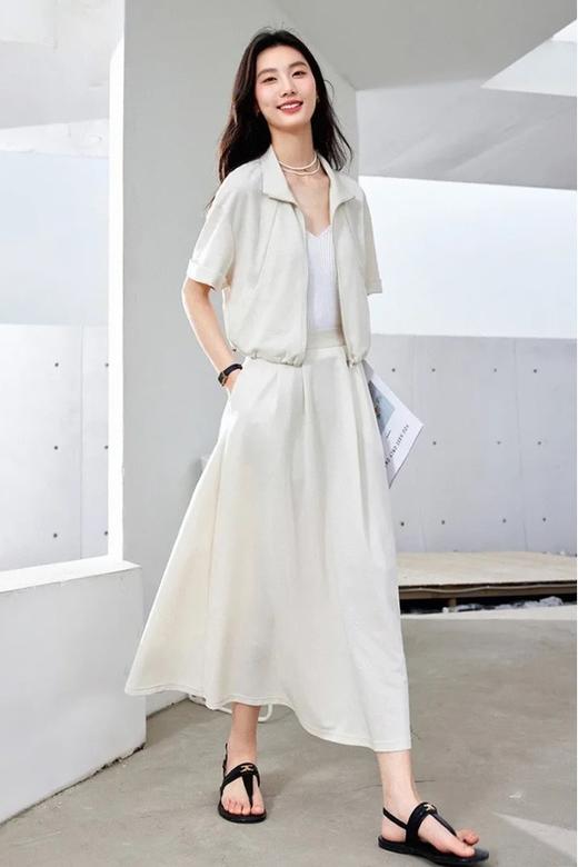 VIMLY/梵希蔓 米白色系开衫半裙休闲套装 21196 商品图0