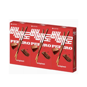 【超市】乐天派派乐巧克力味夹心饼干棒45g