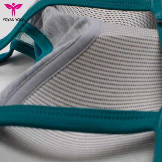 悠妍性感蕾丝美背瑜伽运动内衣女士MB25122 带背扣 定制面料 商品图8