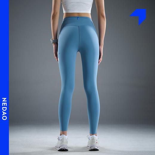 内道新品灵动力拉毛收纳紧身长裤女士带腰包弹力保暖跑步运动长裤 商品图5