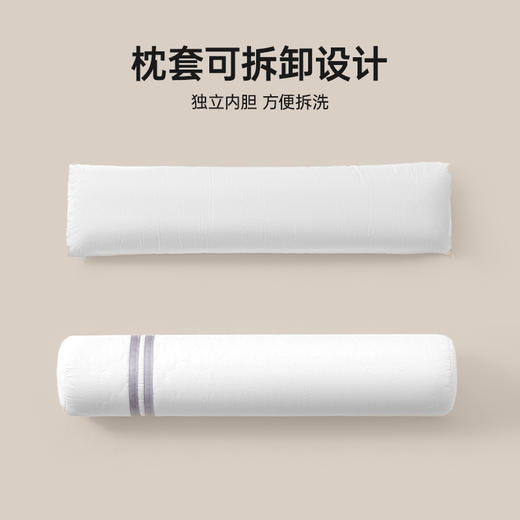 洁丽雅天然荞麦壳圆枕承托护颈椎助好眠成人家用亲肤透气可拆洗 商品图2