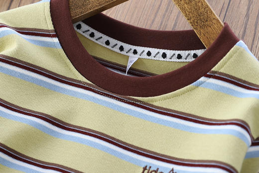 秋冬加厚条纹长T恤打底单穿110-170 商品图6