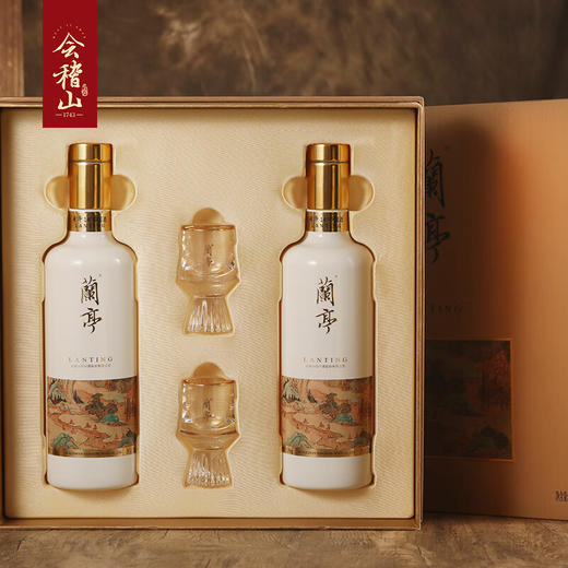 【自营】会稽山绍兴黄酒 二十年陈高端黄酒国潮兰亭双瓶礼盒 500mL 2瓶 整箱装 5盒 商品图2