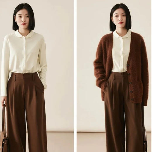 ORIGNAL&CO 元宝领磨毛衬衫 280g加厚双面德绒，黑科技暖绒面料，高弹保暖亲肤防静电；绒感均匀，细腻滑糯，可单穿内搭也可敞当外套 商品图9