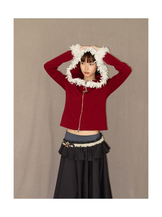 Kaiy Xiao 魔法星星系列 雪女流苏连帽卫衣外套 商品图1