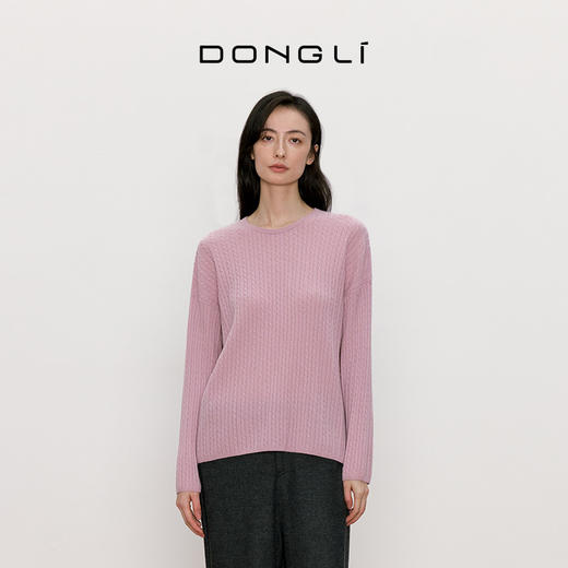 东黎 • 我不被驯化 小山羊绒女士秋季绞花套衫 5164 商品图7