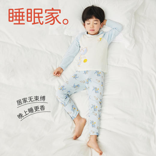 小番薯potatokids秋冬男童牛奶绒舒适柔软弹力卡通长袖家居服睡衣套装PA36290981 商品图5