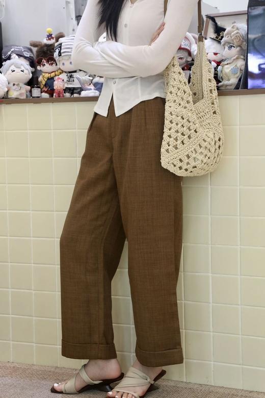 布朗尼卷边阔腿裤 ｜ 把浓郁秋色穿在身上，时髦又高级，大牌级品质【3-5天发货，周末顺延】 商品图1