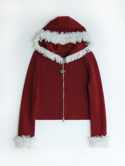 Kaiy Xiao 魔法星星系列 雪女流苏连帽卫衣外套 商品图4