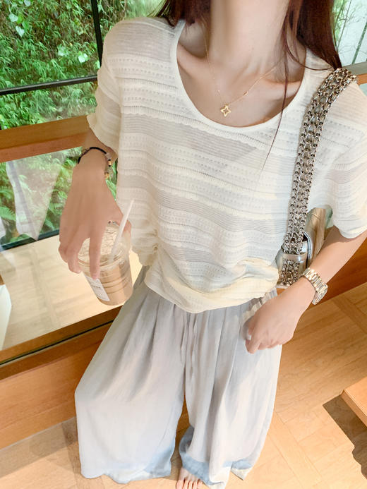 <曾小咸推荐>3.29现货秒杀！微信超特价！韩系休闲宽松垂感阔腿休闲裤 日常179.99 立减100 秒杀79.99！浅灰印花短袖秒杀59.99！！ 商品图11