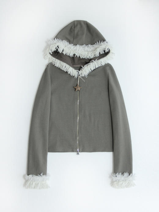 Kaiy Xiao 魔法星星系列 雪女流苏连帽卫衣外套 商品图6