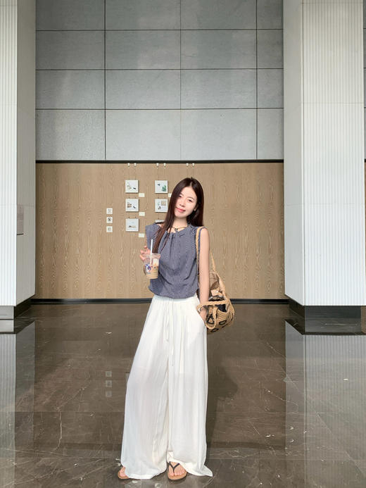 <曾小咸推荐>3.29现货秒杀！微信超特价！韩系休闲宽松垂感阔腿休闲裤 日常179.99 立减100 秒杀79.99！浅灰印花短袖秒杀59.99！！ 商品图13