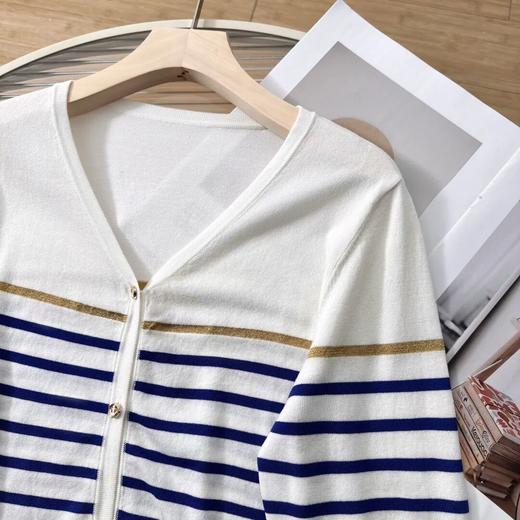 天丝干爽两面穿条纹V领衫｜正反两穿秒变两种风格 商品图3