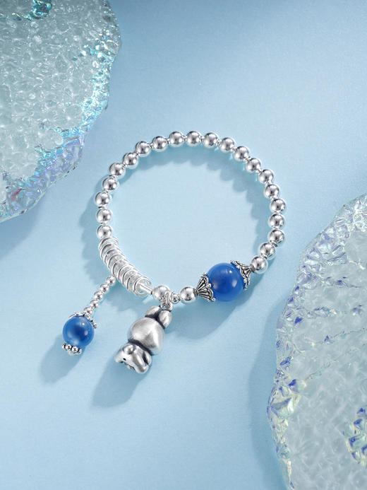 子佩集S925银【多乐兔】糖心玛瑙手串【KDFSL008】【KDFSL008-1】儿童手链2509 商品图3