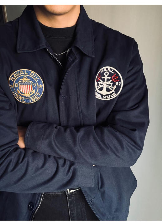 R.L 秋冬款 加棉 翻领甲板夹克 WT890 商品图0