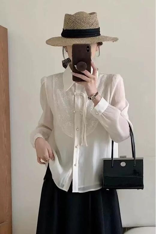 Le Malene 精致新中式盘扣衬衣 21255 商品图1