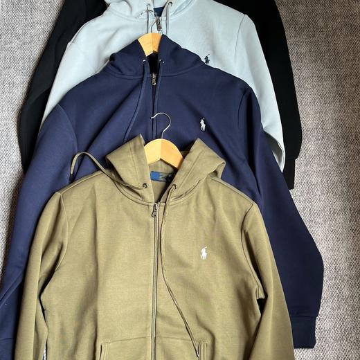 可扫码 高品质PL小马刺绣连帽卫衣男开衫外套拉链卫衣开衫男 商品图3